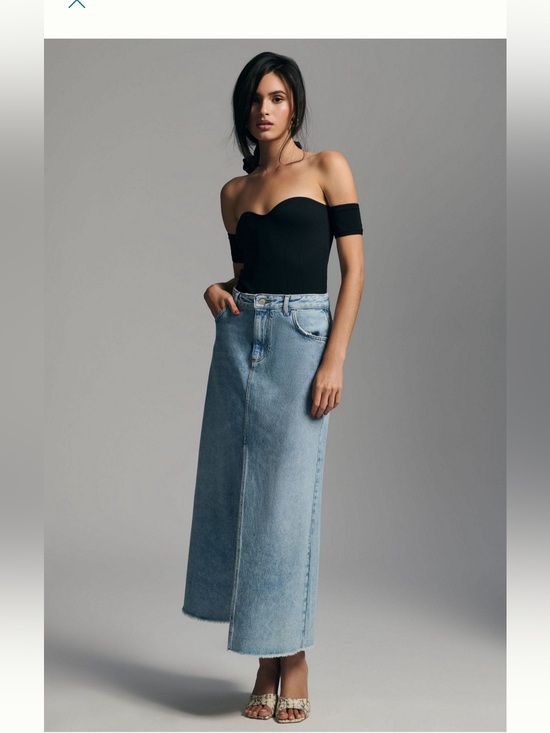 Anthropologie Dresses & Skirts - Anthropologie The Madi Front-Slit Denim Maxi Skirt by Pilcro Size 2